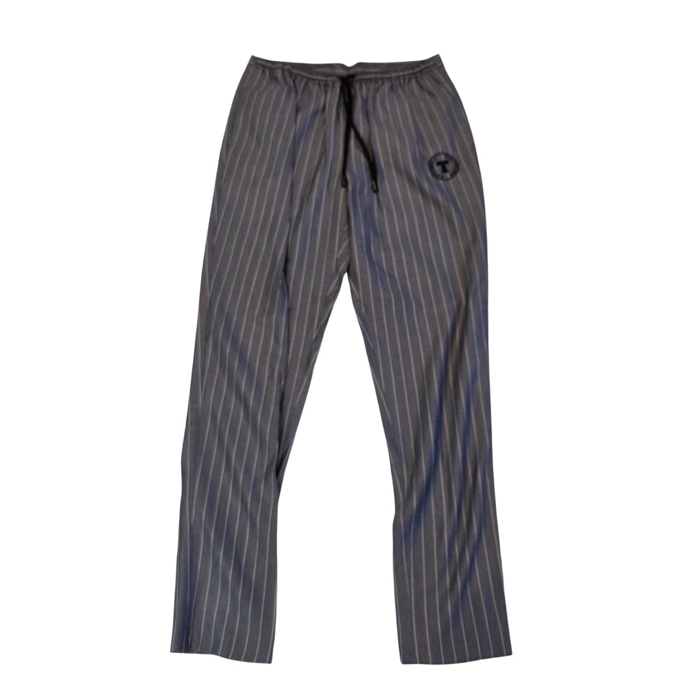 Alexander Wang Pinstripe Trousers Womens 6 Grey‎ Excellent Wool Logo y2k